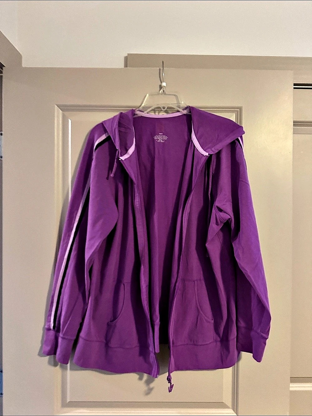 Women's Purple Hooded Athletic Jacket